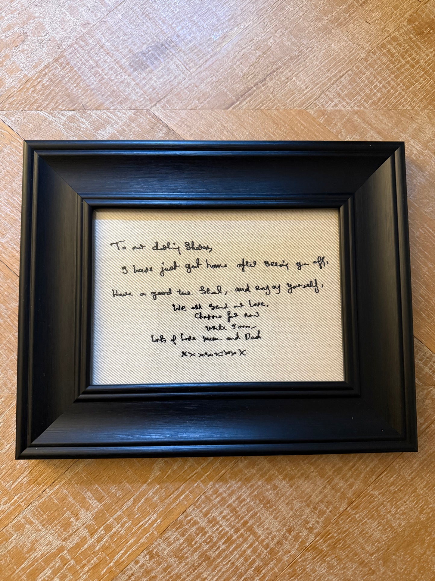 Embroidered Note